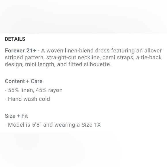 Size 3X Forever 21 + Summer Dress - Picture 5 of 12